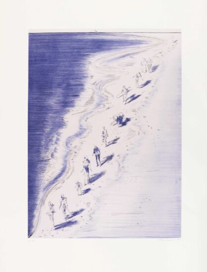 Wayne Thiebaud Etching, Tide Figures, 2006