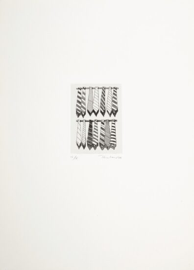 Wayne Thiebaud Etching, Ties, 1965