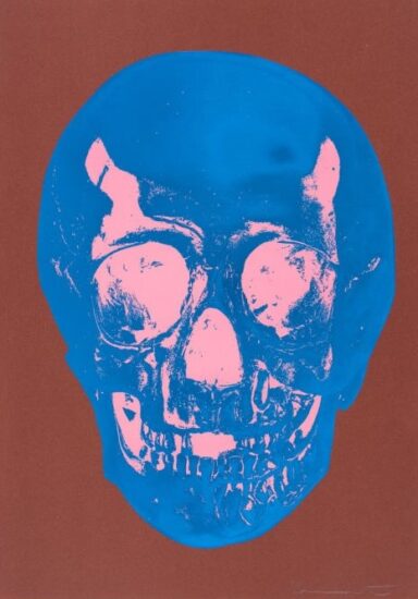 Damien Hirst Screen Print, Till Death Do Us Part (milk chocolate brown, true blue, bubblegum pink), 2012