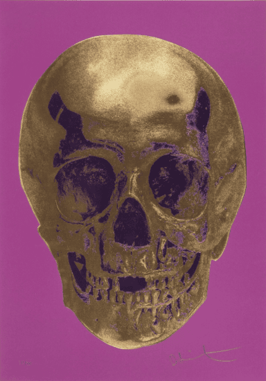 Damien Hirst Screen Print, Till Death Do Us Part (purple african gold purple imperial purple), 2012