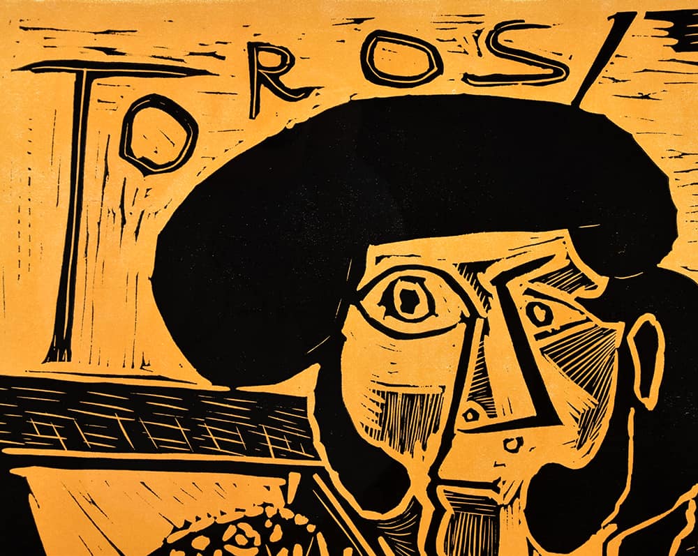 Pablo Picasso, Toros Vallauris, 1958, Linocut (S)