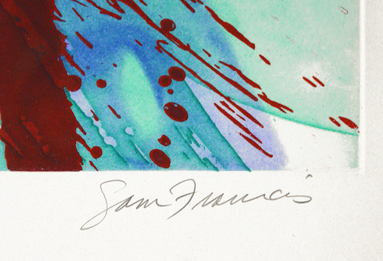 Sam Francis signature, Trietto 1, 1991