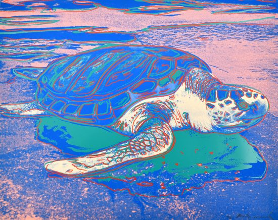 Andy Warhol Screen Print, Turtle, 1985