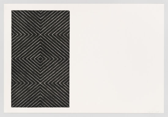 Frank Stella Lithograph, Gezira, from Black Series II, 1967