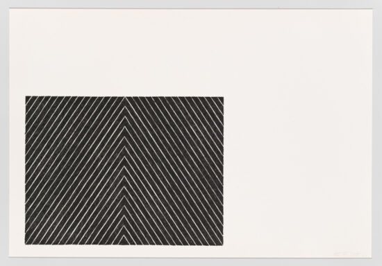 Frank Stella Lithograph, Point of Pines, from Black Series II, 1967