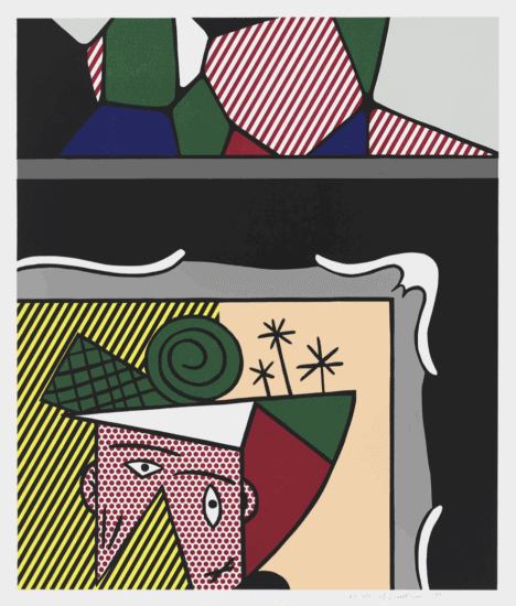 Roy Lichtenstein Woodcut, Two Paintings, 1984