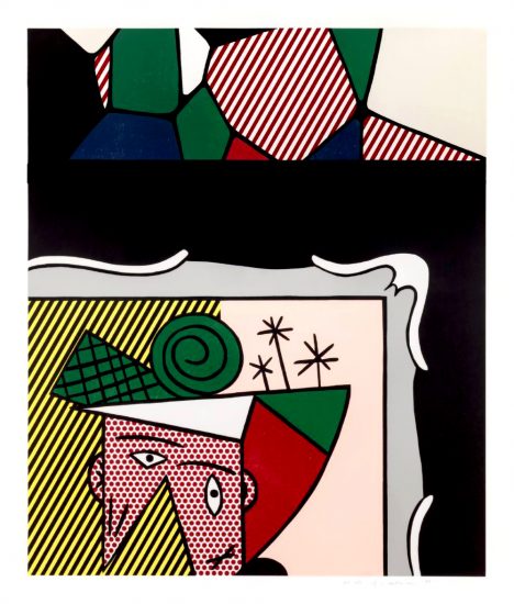 Roy Lichtenstein Silkscreen, Two Paintings, 1984