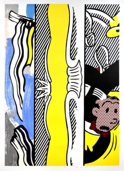 Roy Lichtenstein Woodcut, Two Paintings: Dagwood, from Paintings, 1984