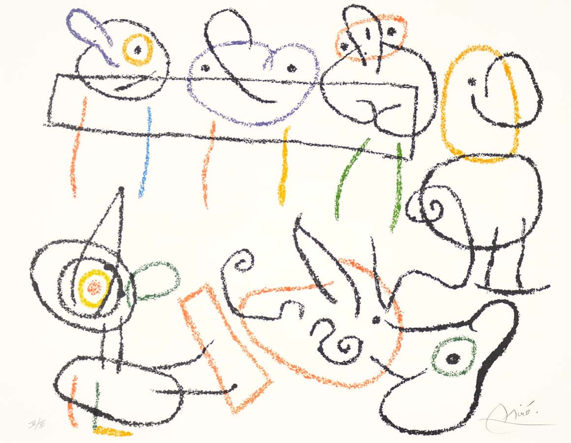 Joan Miró, Ubu aux Baléares (Ubu of The Balearic Islands) Pl. 5, 1971