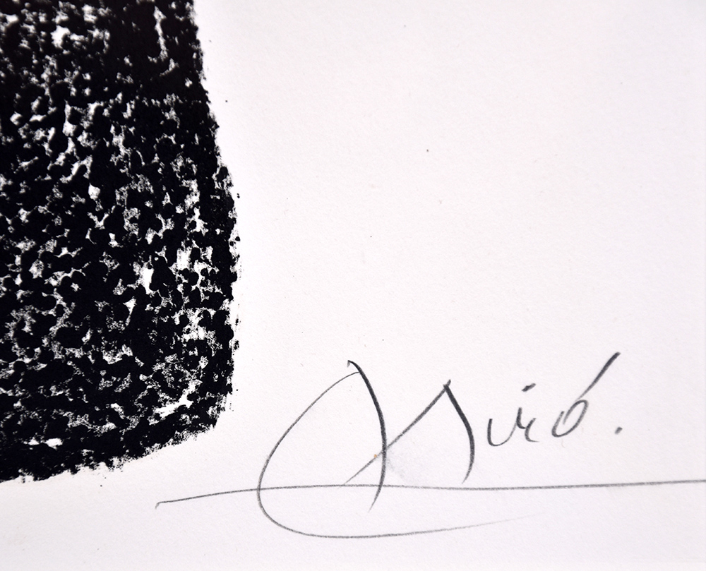 Joan Miró signature, Ubu aux Baléares (Ubu of The Balearic Islands), 1971