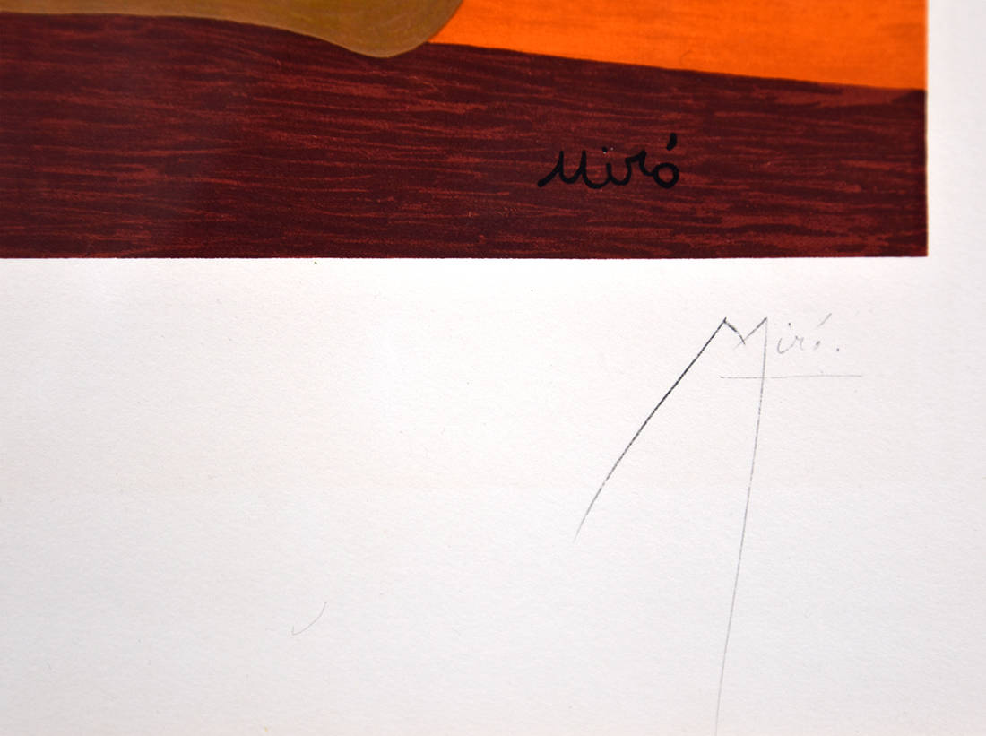 Joan Miró signature, Une Femme (A Woman), 1958