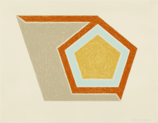 Frank Stella Lithograph, Ossipee, from Eccentric Polygons, 1974