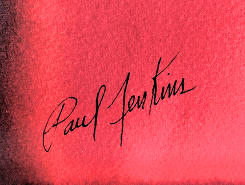 Paul Jenkins signature, Untitled, 1972