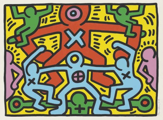 Keith Haring Silkscreen, Untitled, 1985