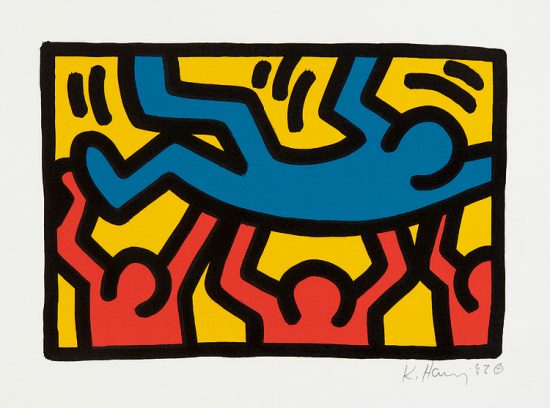 Keith Haring Lithograph, Untitled (Plate 2), 1987