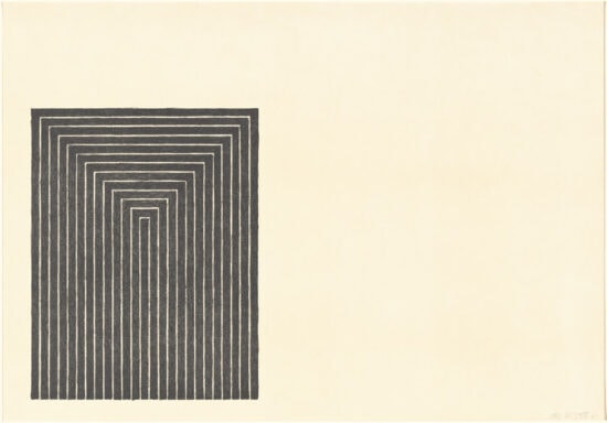 Frank Stella Lithograph, Clinton Plaza, from Black Series I, 1967