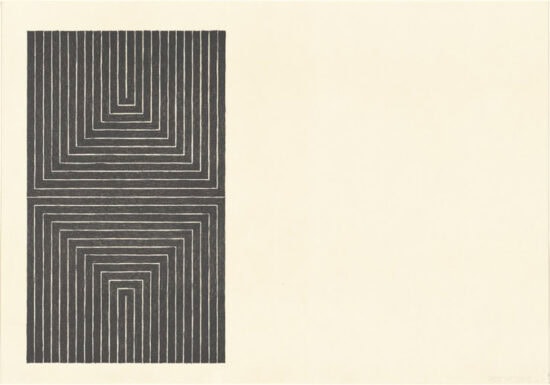 Frank Stella Lithograph, Arundel Castle, from Black Series I, 1967