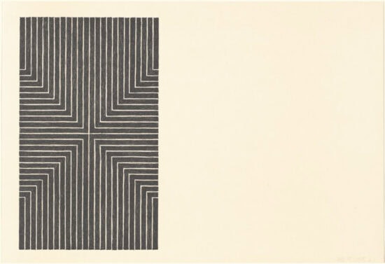 Frank Stella Lithograph, Die Fahne Hoch!, from Black Series I, 1967