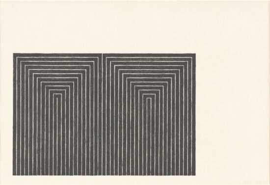 Frank Stella Lithograph, Marriage of Reason and Squalor, from Black Series I, 1967