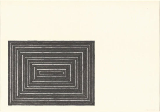 Frank Stella Lithograph, Tomlinson Court Park, from Black Series I, 1967