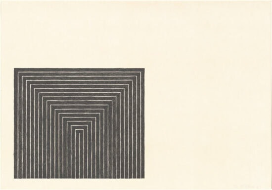 Frank Stella Lithograph, Getty Tomb, from Black Series I, 1967