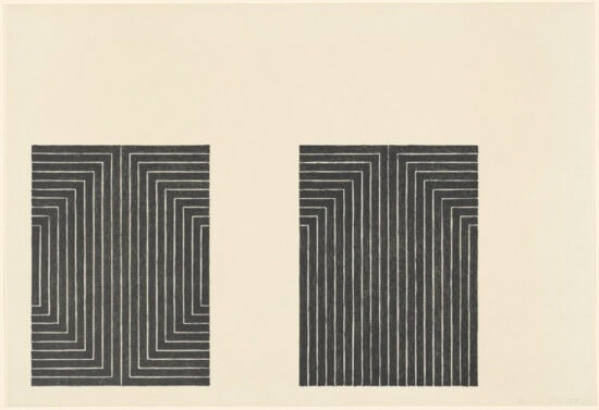 Frank Stella Lithograph, Club Onyx—Seven Steps, from Black Series I, 1967