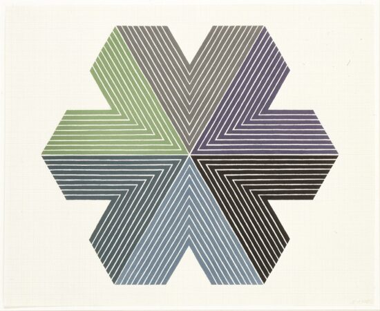 Frank Stella Lithograph, Star of Persia II, from the Star of Persia Series, 1967