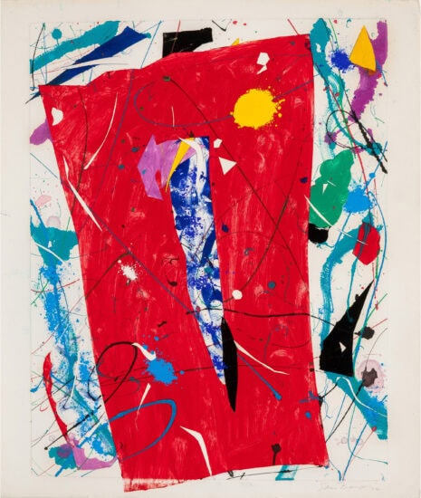 Sam Francis Monotype, Red Earth, 1985