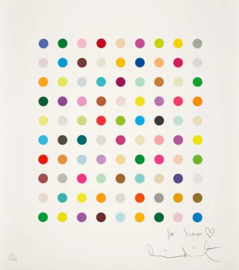 Damien Hirst Screen Print, Untitled Spot Print, 2007