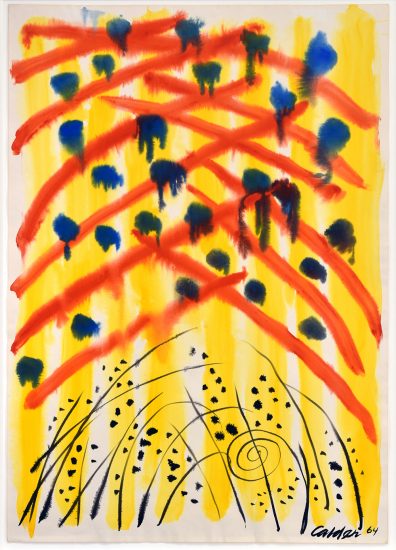 Alexander Calder Gouache, Untitled, 1964