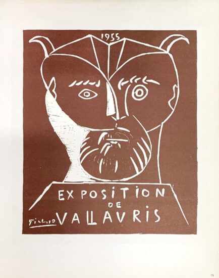 Pablo Picasso Linocut, Vallauris Exhibition, 1955