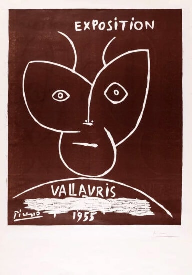 Pablo Picasso Linocut, Vallauris Exhibition, 1955