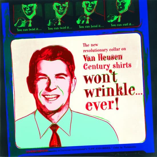 Andy Warhol Screen Print, Van Heusen (Ronald Reagan), 1985 from the Ads Series