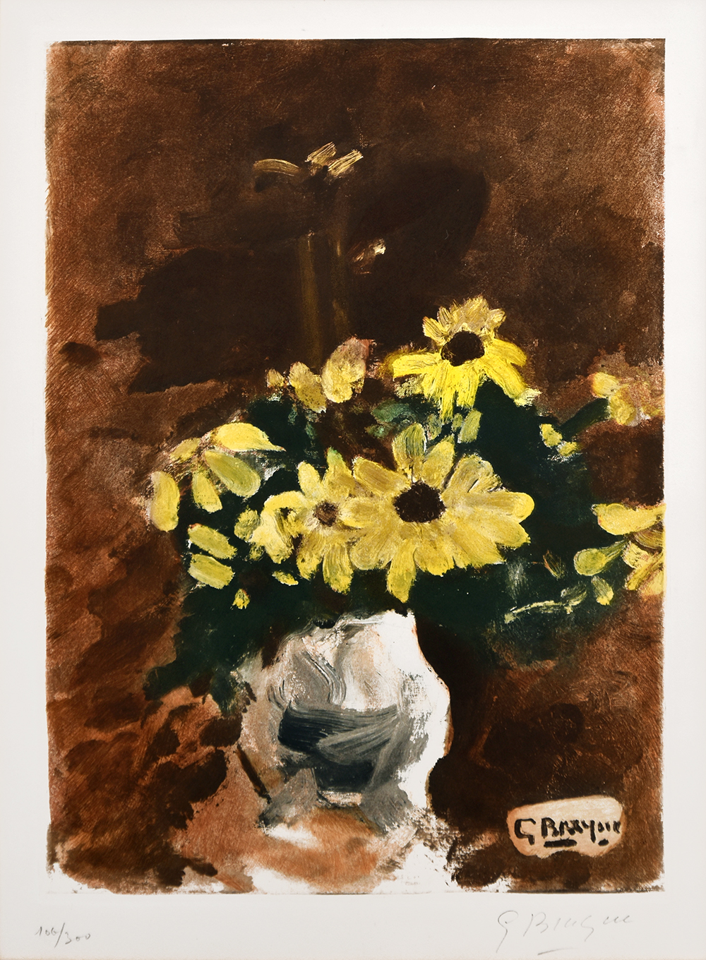 Georges Braque print, Vase de Fleurs Jaunes (Vase of Yellow Flowers), 1960 (image 1)
