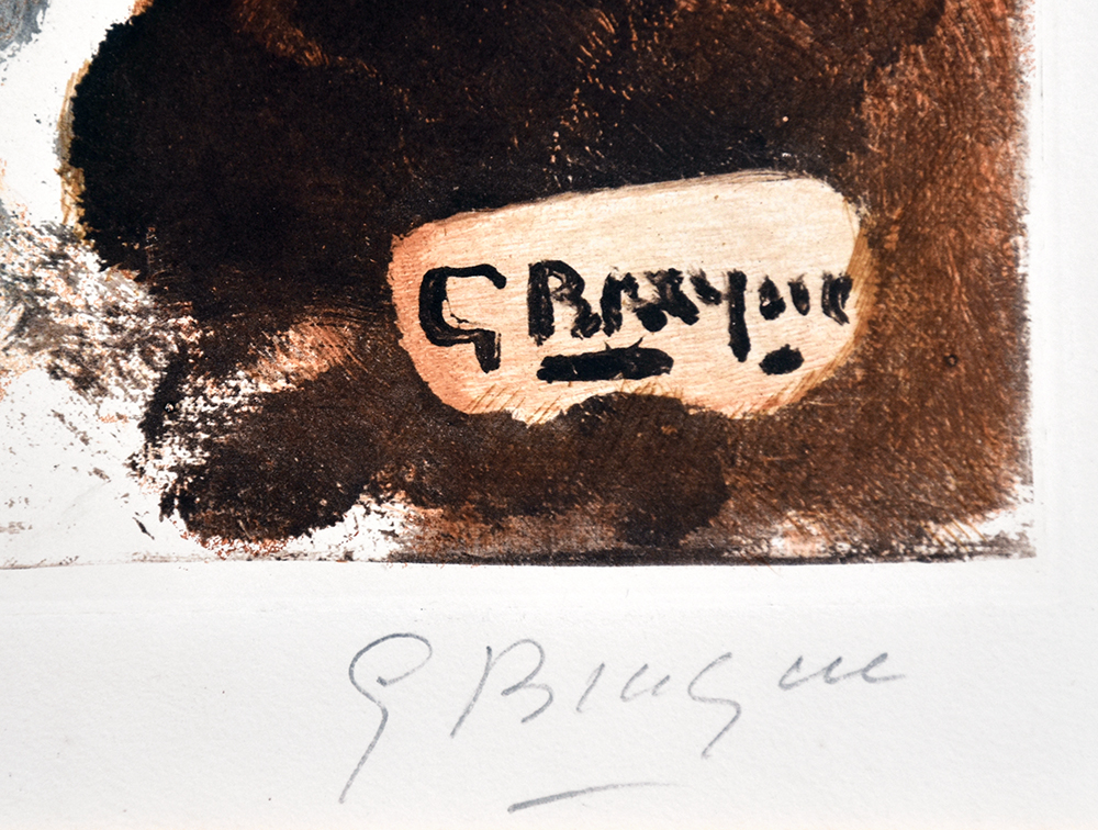 Georges Braque signature, Vase de Fleurs Jaunes (Vase of Yellow Flowers), 1960