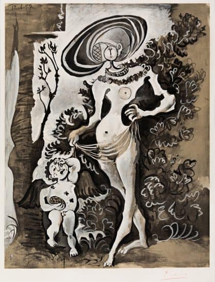 Pablo Picasso Lithograph, Venus et l'Amour voleur de miel (Venus and Cupid, the Honey Thief), 1960
