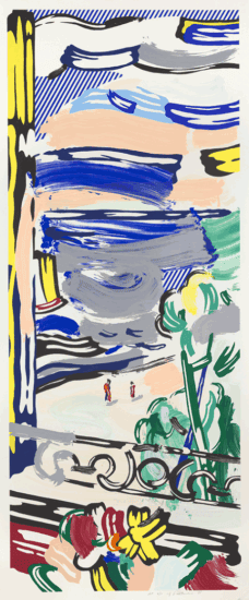 Roy Lichtenstein Lithograph, View from the Window, 1985