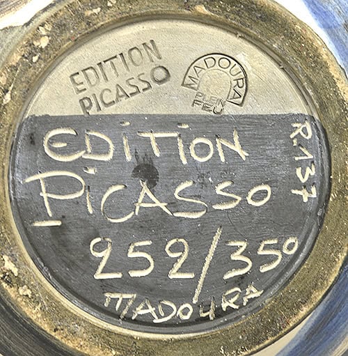 Pablo Picasso signature, Visage aux yeux rieurs (Laughing Eyed Face), 1969 A.R. 608