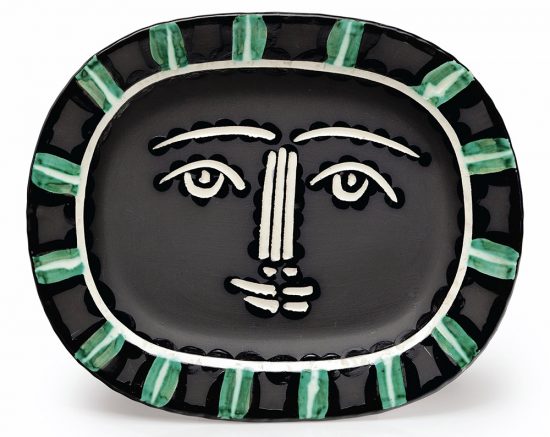 Pablo Picasso Ceramic, Visage gris (Grey Face), 1953 A.R. 206