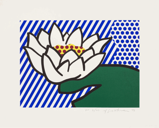 Roy Lichtenstein Screen Print, Water Lily, 1993