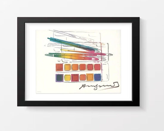 Andy Warhol Lithograph, Watercolor Paint Kit, 1982