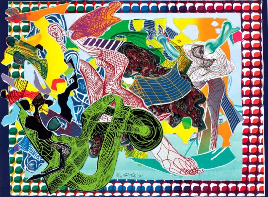 Frank Stella Lithograph, West Euralia, from Imaginary Places, 1995