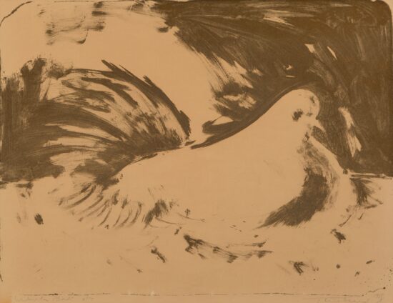 Wayne Thiebaud Lithograph, Winter Bird, 1955