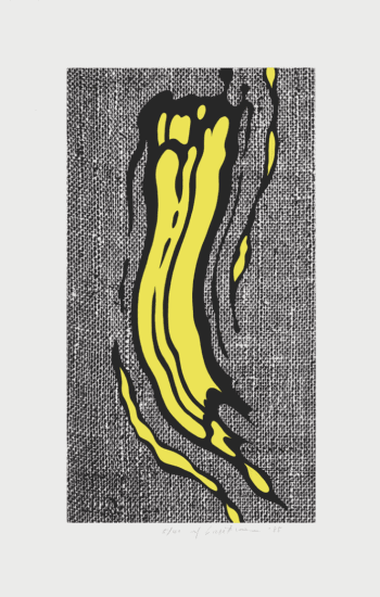 Roy Lichtenstein Photoengraving, Yellow Brushstroke, 1985