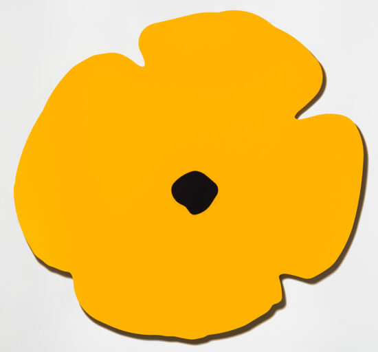 Donald Sultan Sculpture, Yellow Wall Poppy, Aug 13, 2020