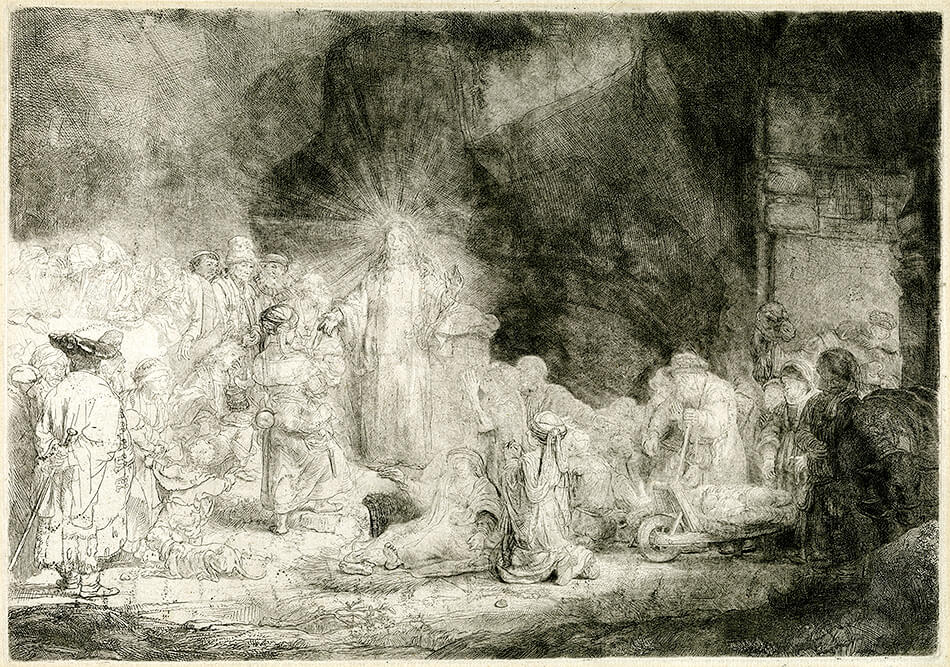 Rembrandt, The Hundred Guilder Print (Christ Healing the Sick), c. 1649 (image 1)