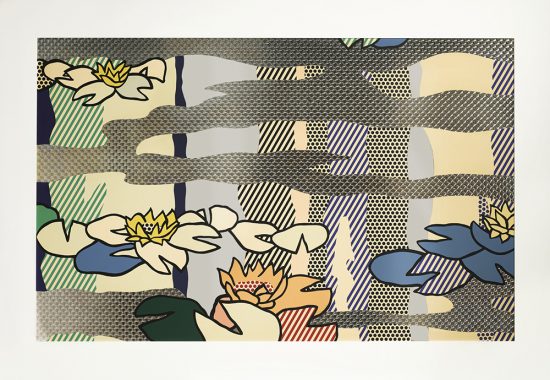 Roy Lichtenstein Screen Print, Water Lily Pond with Reflections, 1992