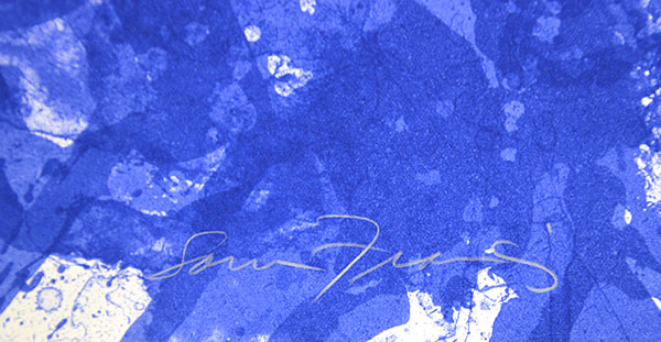 Sam Francis signature, Dark Blue Cup, 1973