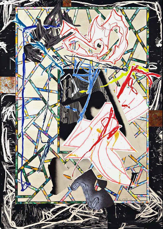 Frank Stella’s The Counterpane, 1989, with signature