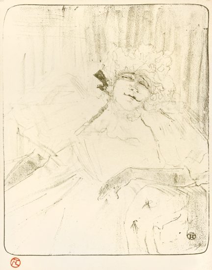 Henri de Toulouse-Lautrec Lithograph, Yvette Guilbert, "Chanson Ancienne’’ (Yvette Guilbert, ‘’Old Song’’), 1898